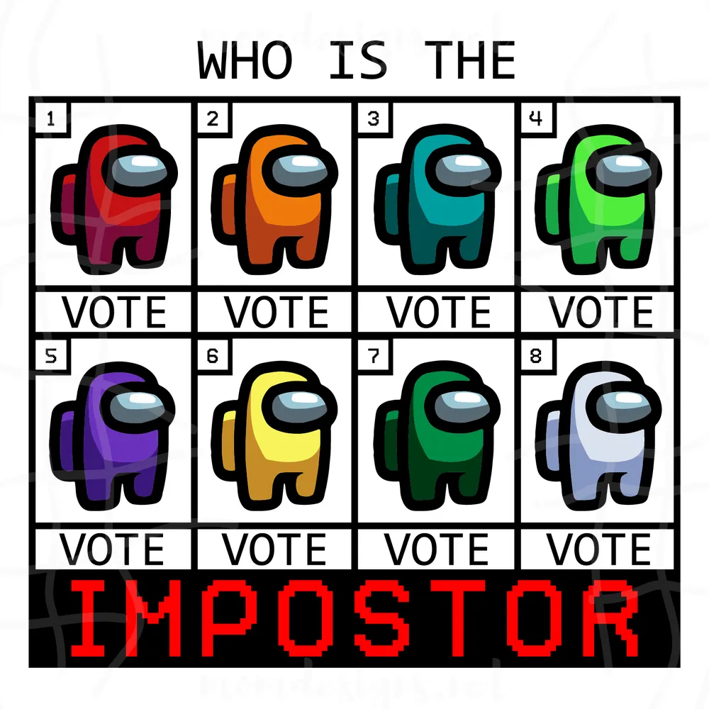 Who Is The Impostor Among Us, Cutting File Svg