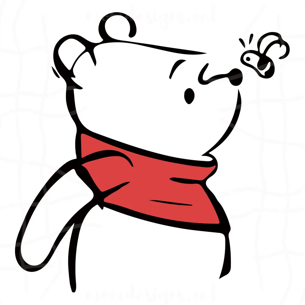 Winnie The Pooh With Bee Svg Free
