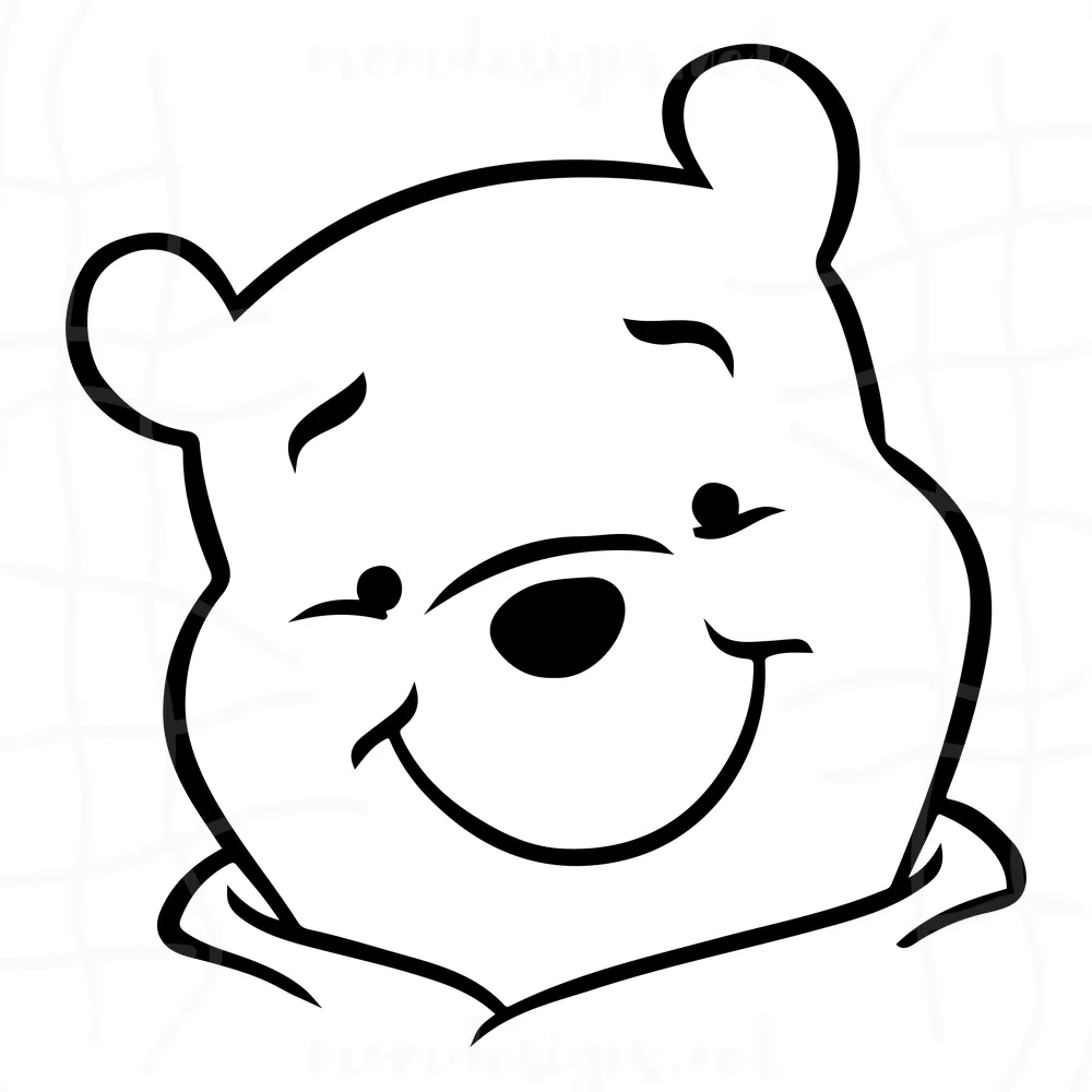 Winnie the pooh svg free, disney svg, bear svg, instant download, silhouette cameo, shirt design, cartoon svg, outline svg, png 0858