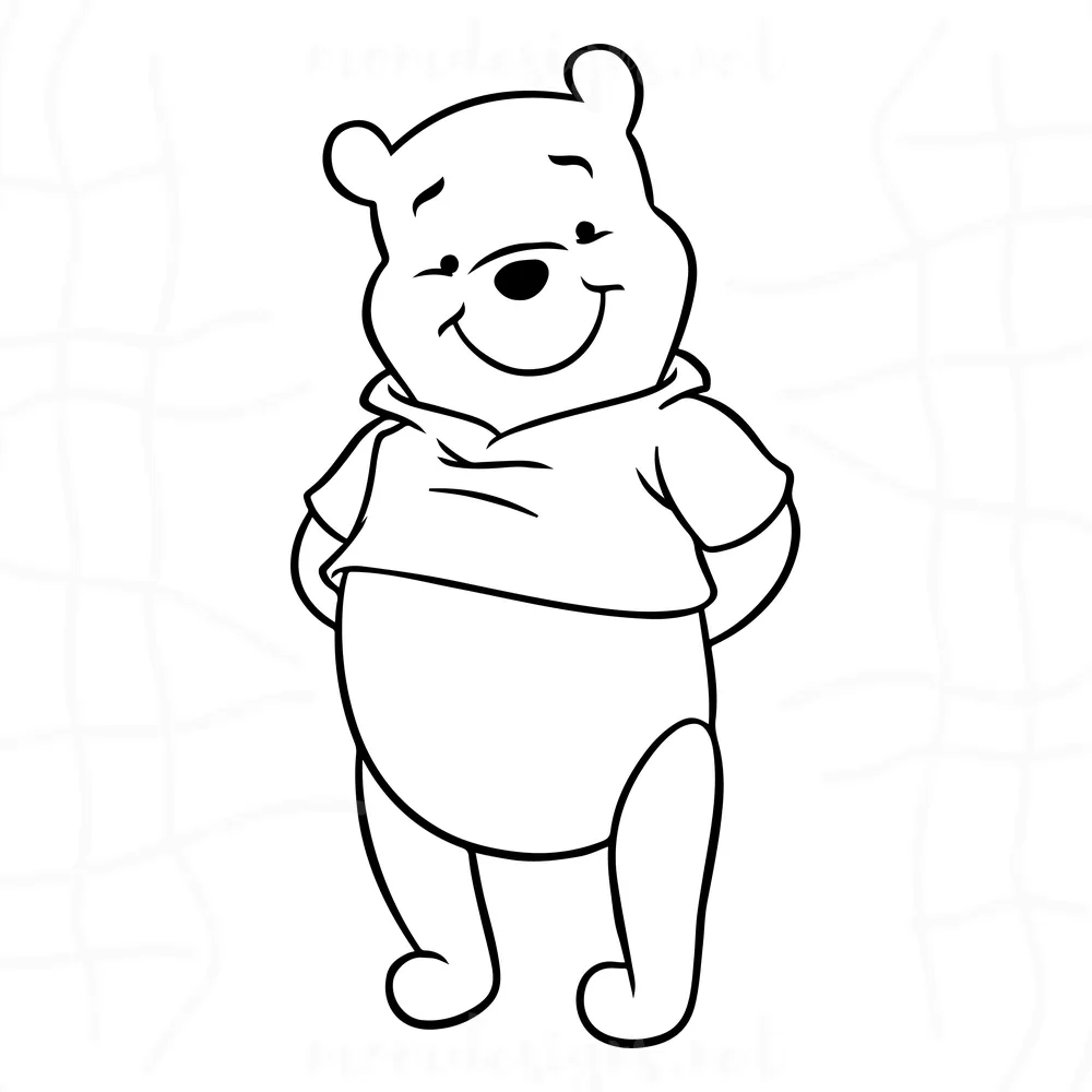 Winnie the pooh svg free, disney svg, bear svg, digital download, silhouette cameo, funny svg, free disney shirt svg, free vector files 0475