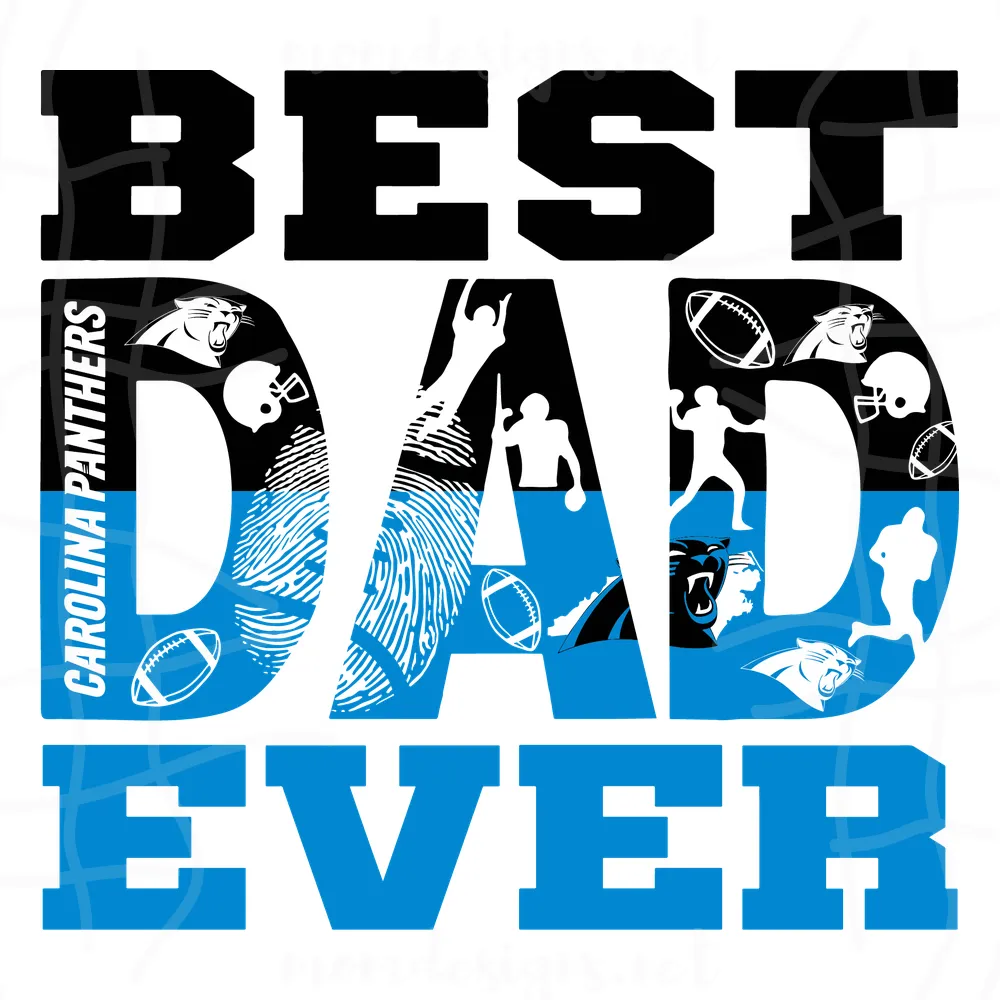 Best Dad Ever Carolina Panthers Svg, Best Dad Ever Svg, Trending Dad Nfl Svg
