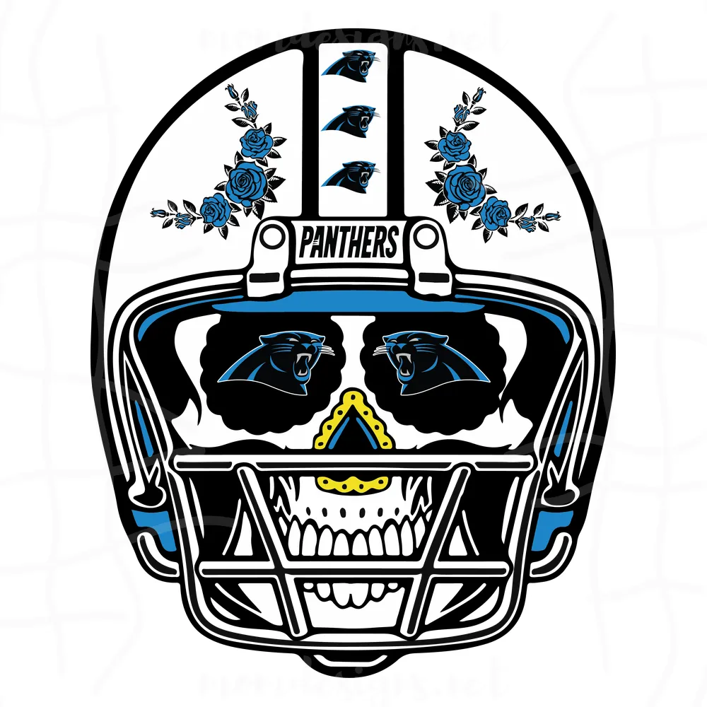 Sugar Skull Panthers Svg, Sport Svg, Carolina Panthers Svg, Panthers Svg, Carolina Svg, Football Svg, Football Teams Svg, NFL Svg, NFL Teams, NFL Teams Logo
