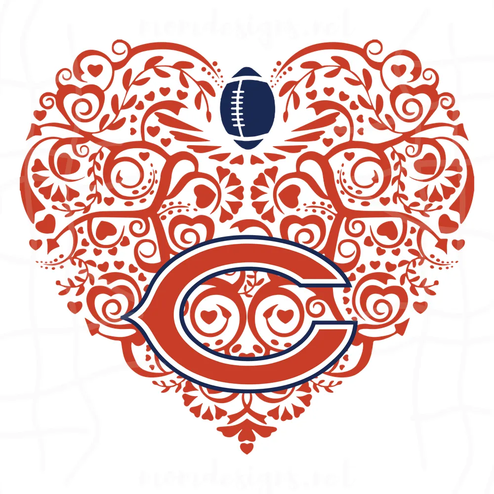 Chicago Bears Heart Svg, Sport Svg, Chicago Bears, Bears Svg, Bears Heart Svg, Bears Nfl, Bears Logo Svg, Heart Svg, Super Bowl Svg, Super Bowl Heart, Nfl Heart Svg, Nfl Team Svg, American Football