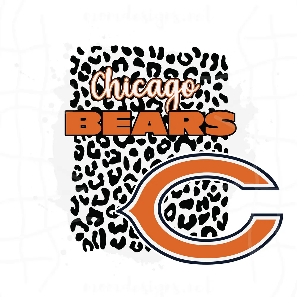 Chicago Bears Leopard Spirit Svg, Chicago Bears Svg, NFL Svg, Cricut File, Clipart, Leopard Svg, Sport Svg, Football Svg, Png, Eps, Dxf
