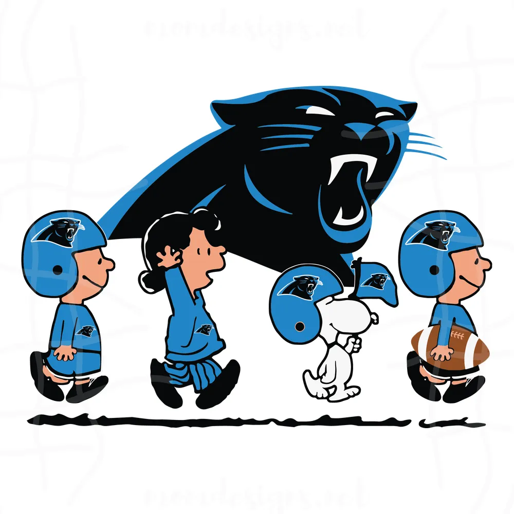 Peanuts Team Carolina Panthers NFL Svg, Football Svg, Cricut File, Svg