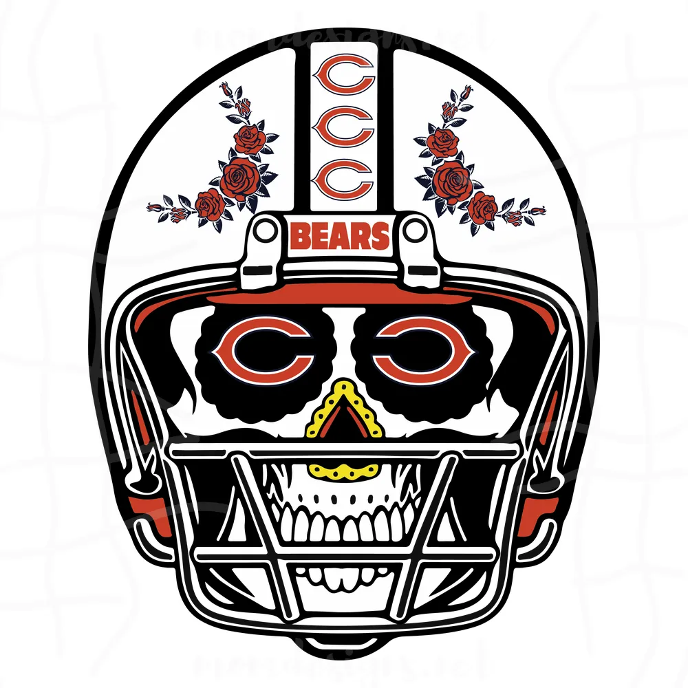 Sugar Skull Bears Svg, Sport Svg, Chicago Bears Svg, Bears NFL Svg, NFL Teams, NFL Teams Logo, Svg Cricut, Football Teams Svg, Sport Teams, NFL Svg