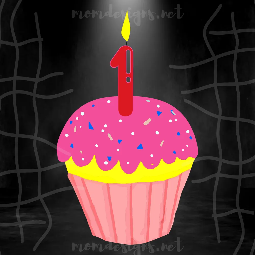 1st Birthday Cupcake Svg, Birthday Svg, 1st Birthday Svg, 1 Years Old Svg, Cupcake Svg, Cupcake Birthday Svg, Birthday Girl Svg, Birthday Gifts, Happy Birthday Svg, Cute Cupcake Svg, Cupcake Gifts