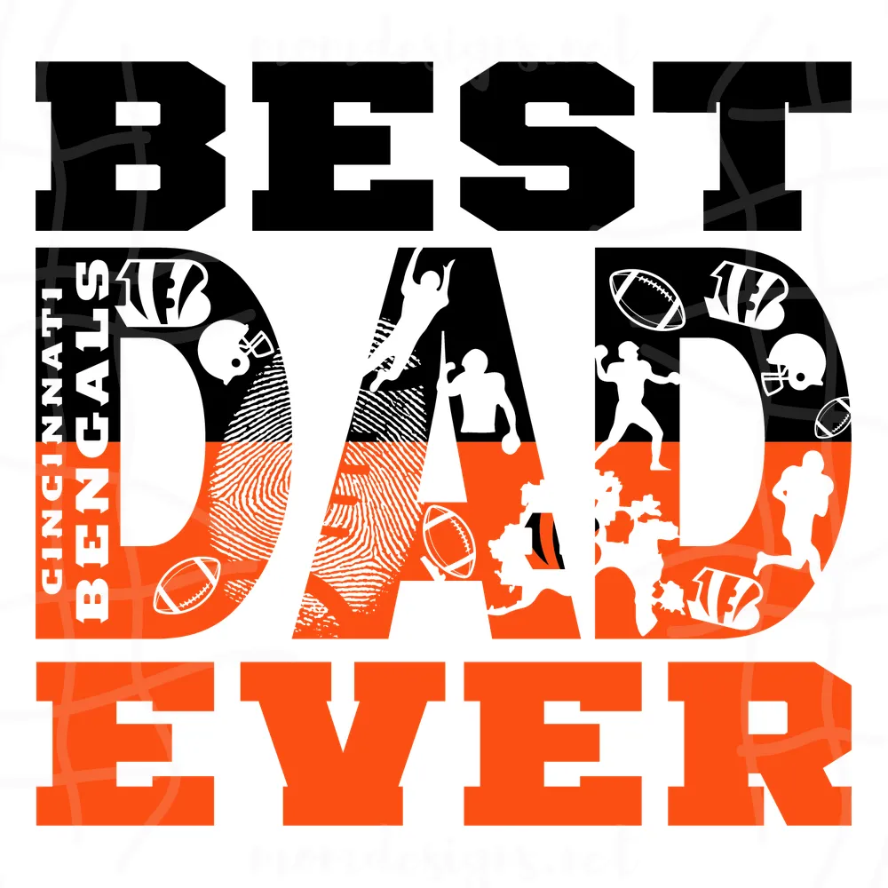 Cincinnati Bengals Best Dad Ever Svg, Fathers Day Svg, Father Svg, Fathers Gift, Dad Svg, Dad Gift Svg, Nfl Svg, Sport Svg, Sport Gift Svg, Football Svg, Cincinnati Bengals Svg, Sport Dad Svg