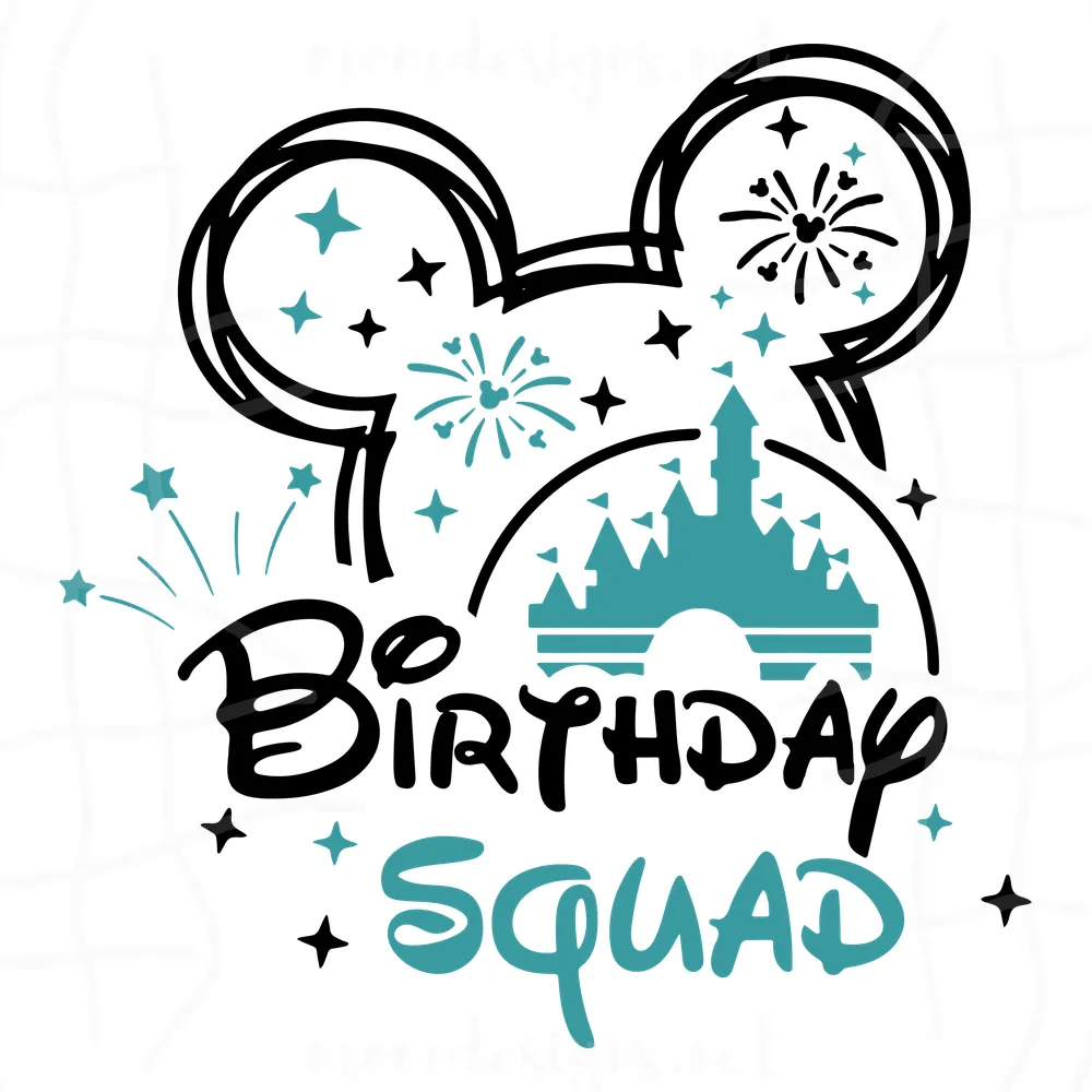 Happy Birthday Squad SVG, Disnay Mickey Birthday SVG
