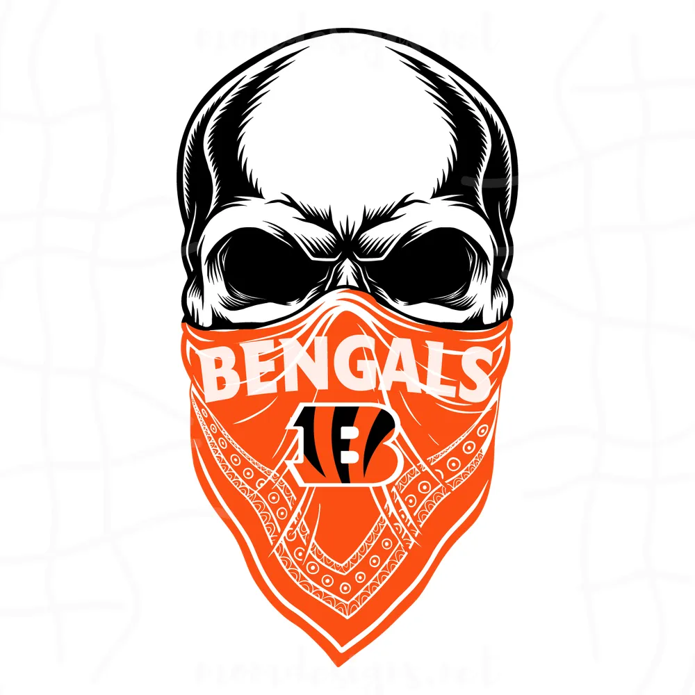 Cincinnati Bengals Skull Svg, Sport Svg, Bengals Svg, Cincinnati Bengals Svg, Super Bowl Svg, Cincinnati Football, Bengals Fan, NFL Teams, Football Svg, NFL Svg