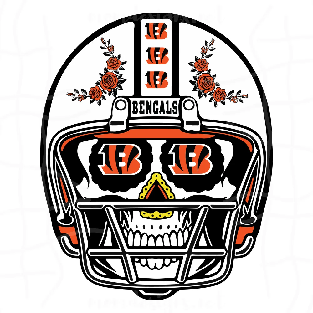 Sugar Skull Bengals Svg, Sport Svg, Cincinnati Svg, Cincinnati Bengals Svg, Super Bowl Svg, Cincinnati Football, Bengals Fan, NFL Teams, Football Svg