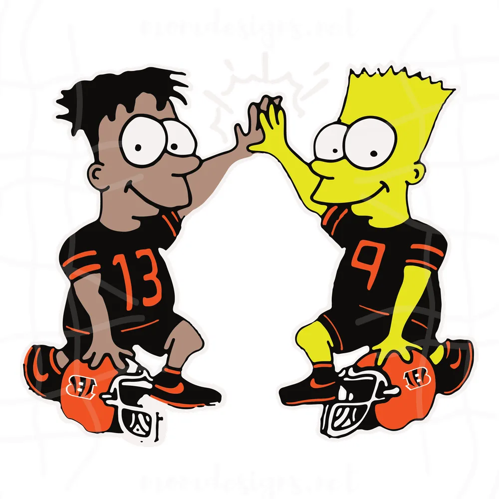 The Simpson Cincinnati Bengals Svg, Sport Svg, Cincinnati Bengals Svg, Cincinnati Bengals Football Team Svg, The Simpson Svg, The Simpson Characters Svg
