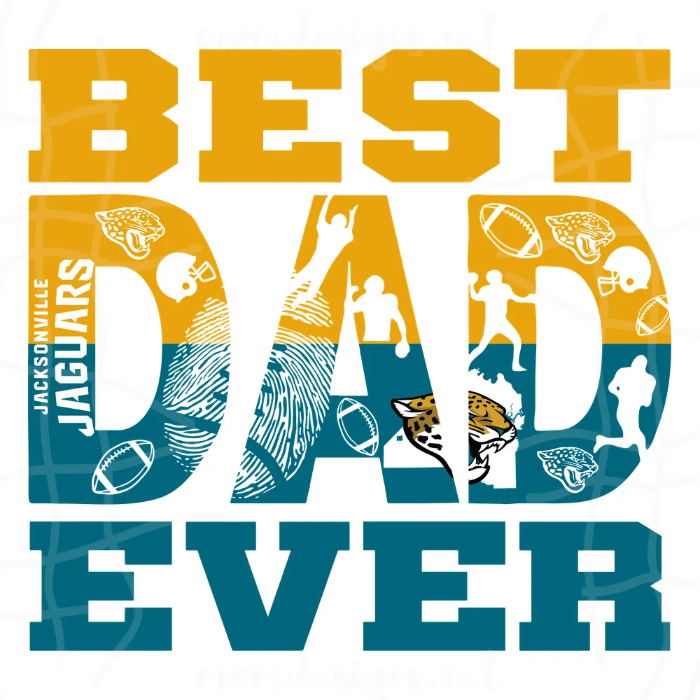 Best Dad Ever Jacksonville Jaguars Svg, Best Dad Ever Svg, Trending Dad Nfl Svg