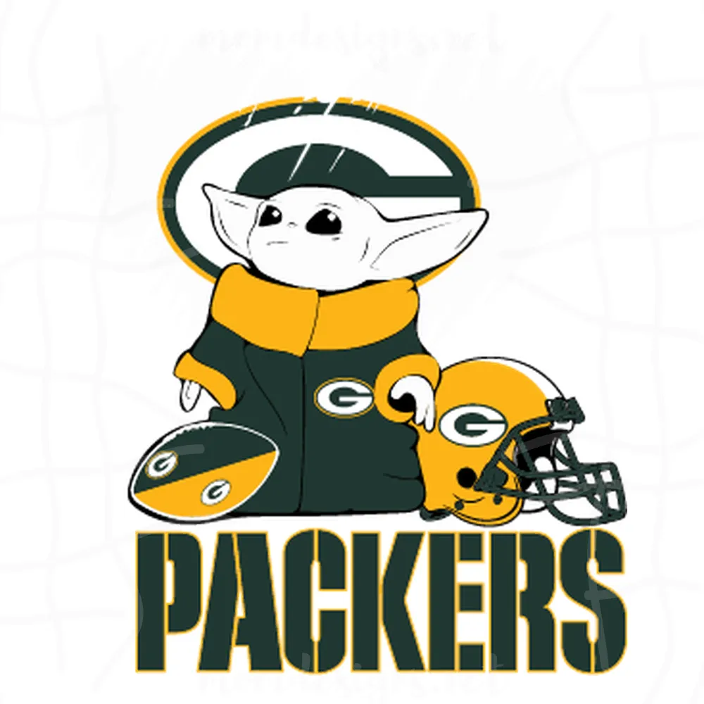 Green Bay Packers png, baby yoda png,Clipart Bundle, Cutting File, Sport png, Football png