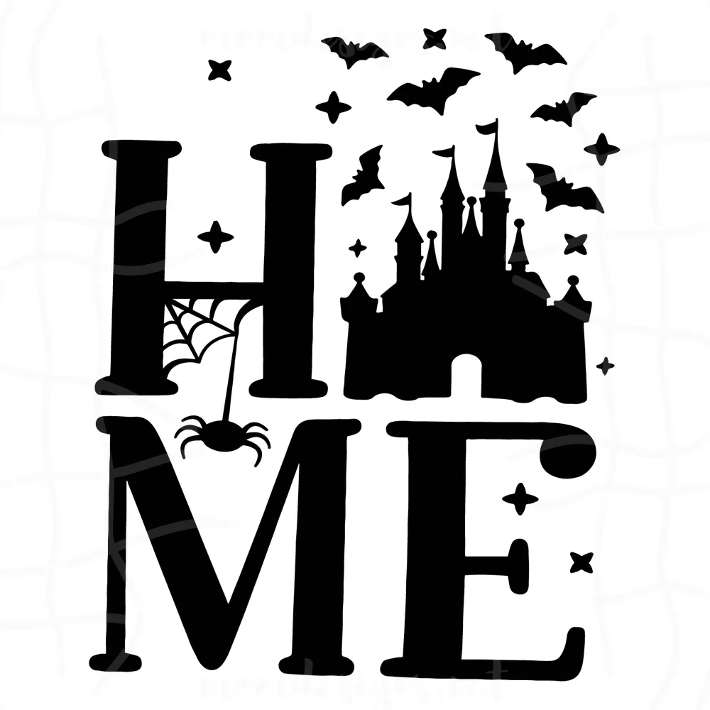  Disney Halloween Svg, Disney Home Svg, Halloween Castle Svg, Cut files, Svg, Dxf, Png, Eps