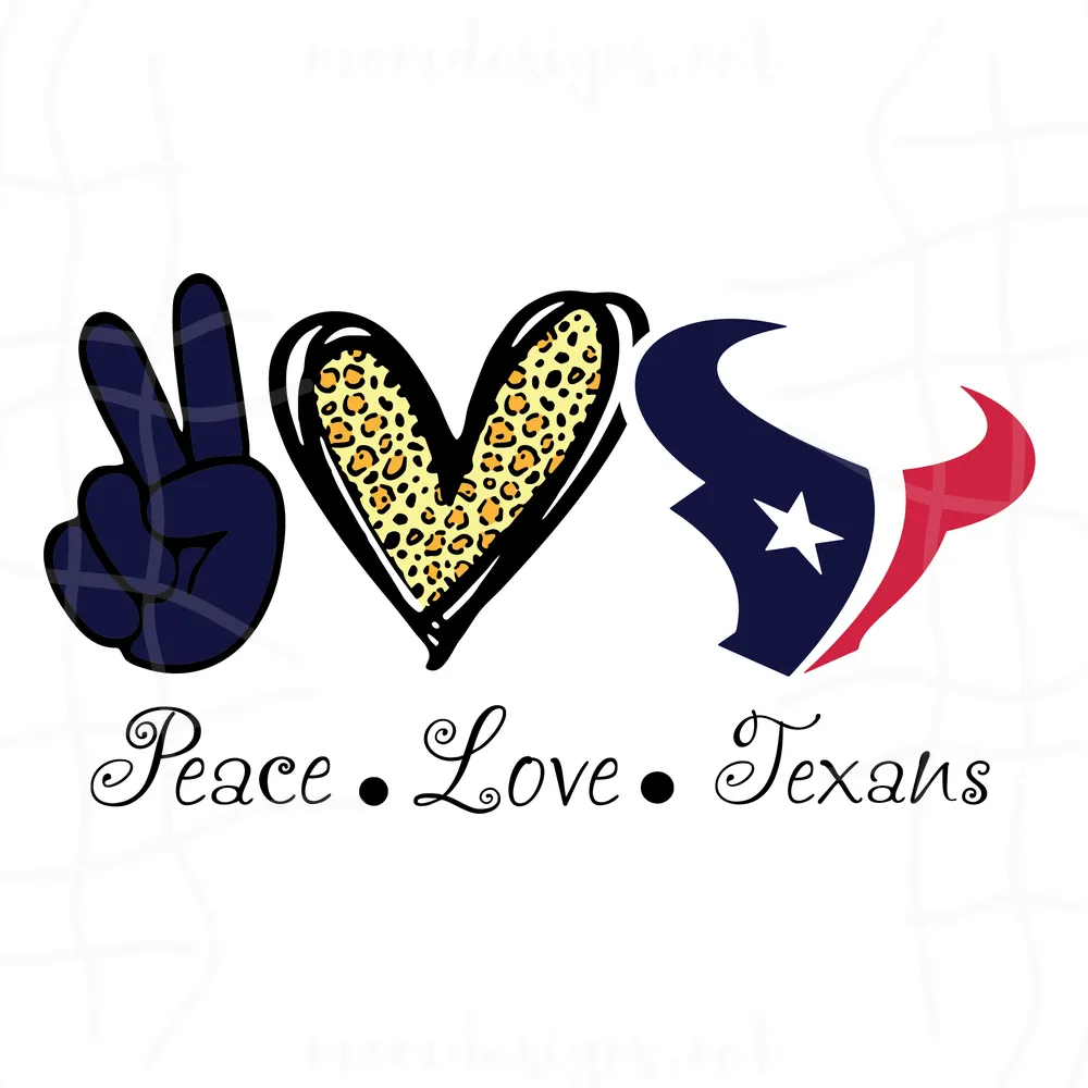 Peace Love Houston Texans Svg, Houston Texans Svg, Texans Svg, Nfl Svg