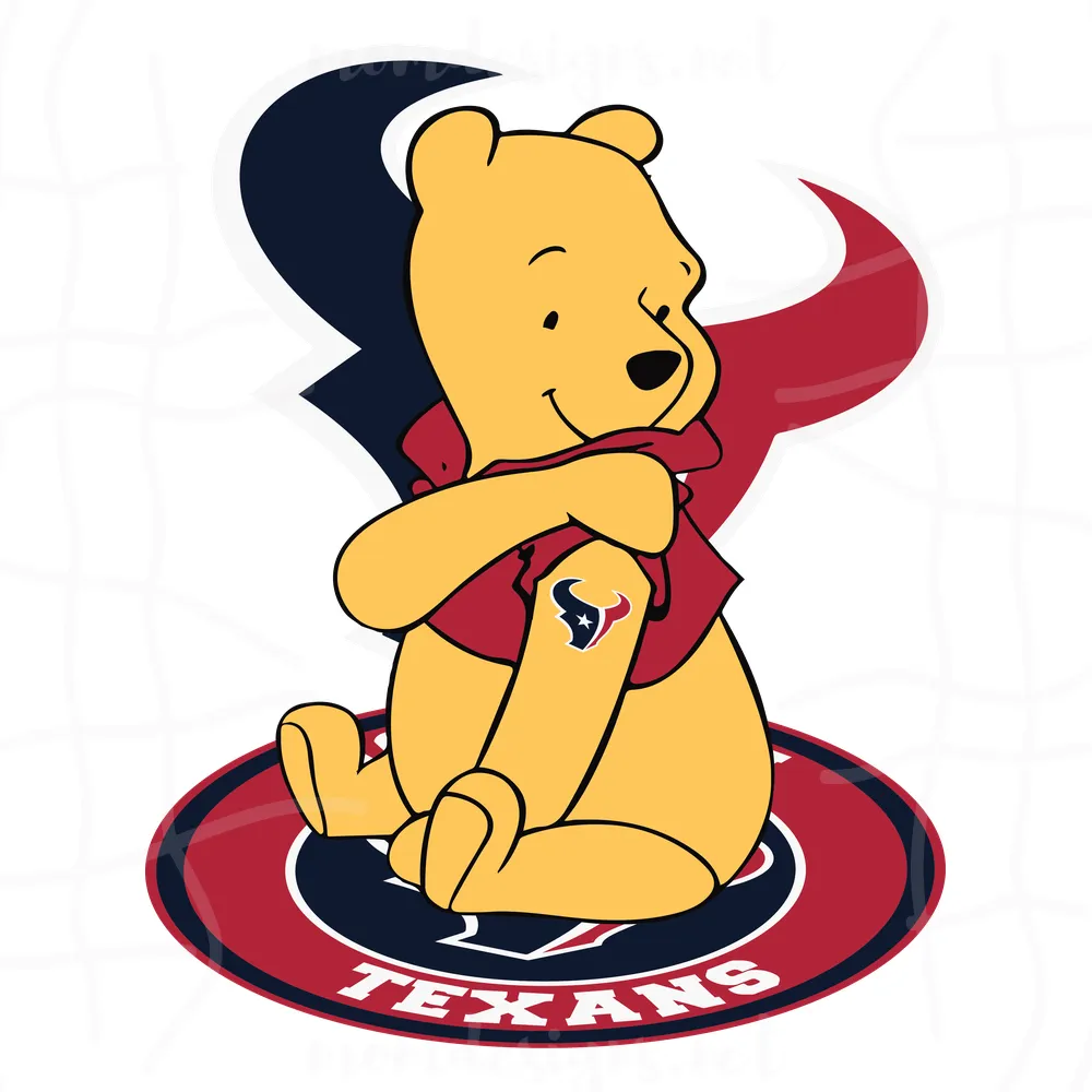 Winnie The Pooh Houton texans Svg, NFL Svg, Football Svg, Football Fan Svg, Football Svg, Sport Svg, Love Footbal Svg