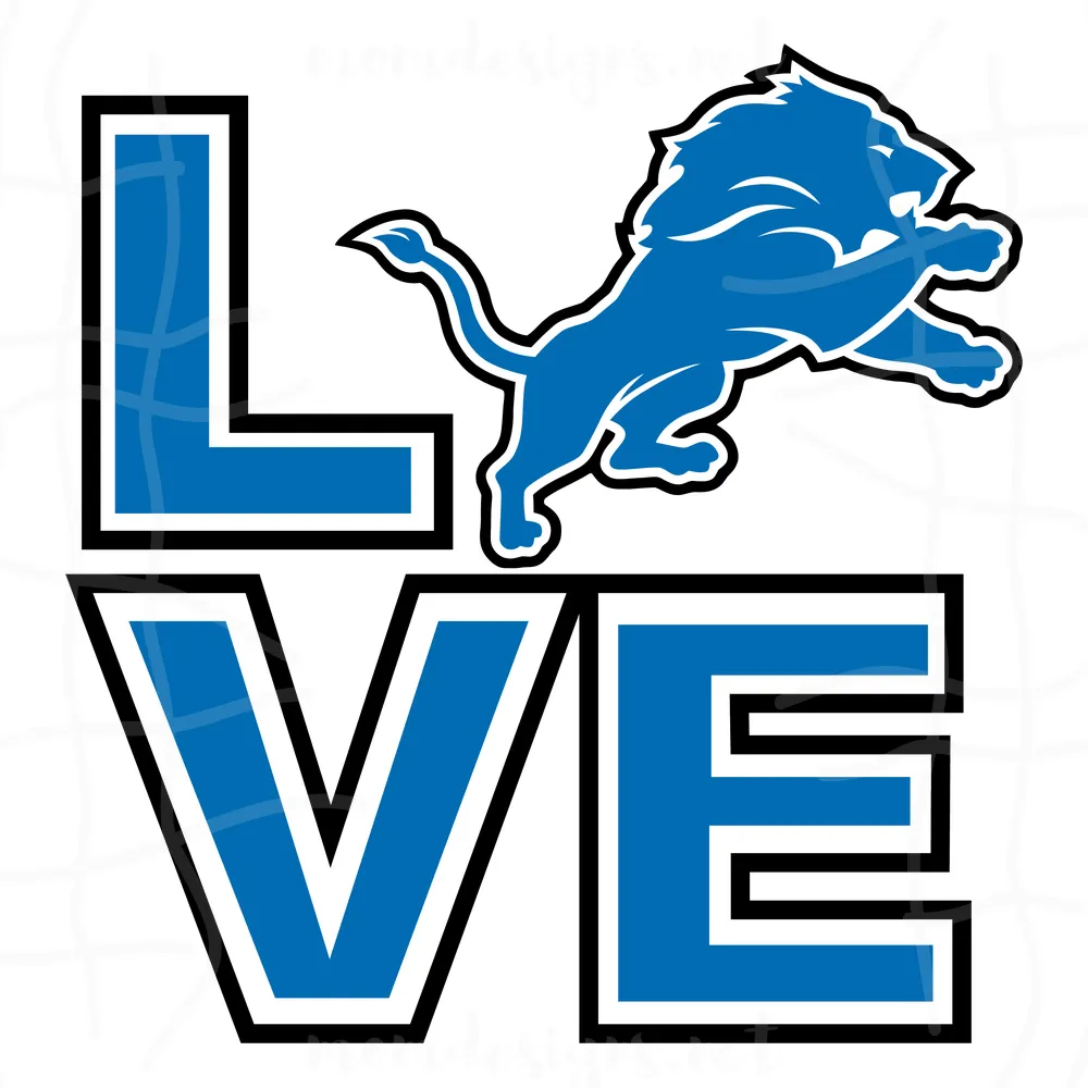 Love Detroit Lions svg