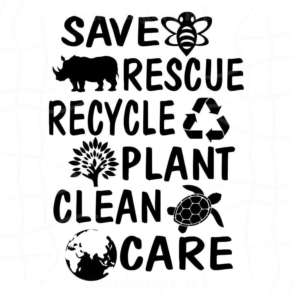 Save Bees Rescue Animals, Recycle Plastic T Shirt, Earth Day ,trending svg For Silhouette, Files For Cricut, SVG, DXF, EPS, PNG Instant Download