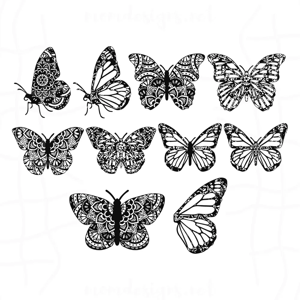 Mandala Butterfly Svg Bundle, Mandala Butterfly Svg, Butterfly Svg Bundle