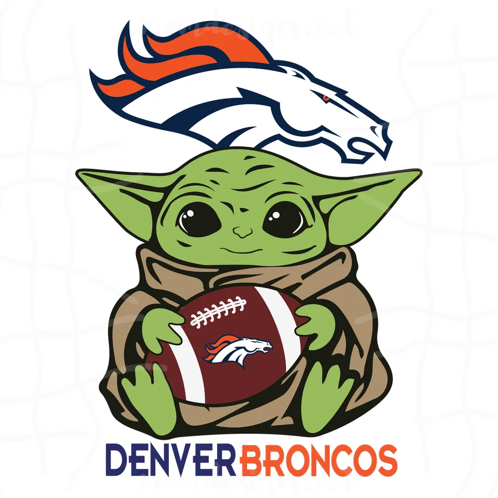 Baby Yoda Star Wars, Denver Broncos Svg, NFL Svg, Football Svg,