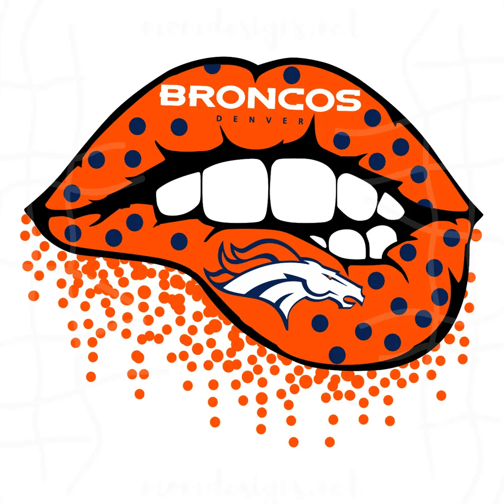 Denver Broncos lips SVG,SVG Files For Silhouette, Files For Cricut, SVG, DXF, EPS, PNG Instant Download