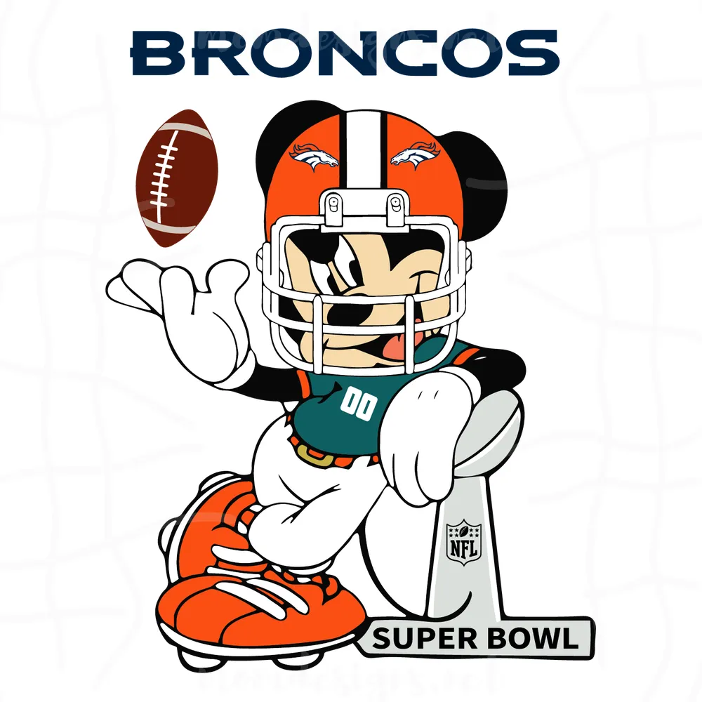Mickey Mouse Denver Broncos Svg, Sport Svg, Denver Broncos Svg, Broncos Svg, Super Bowl Svg, Denver Football, Broncos Fan, Broncos Nfl Svg, Football Teams Svg, Sport Teams, NFL Svg, Denver Svg