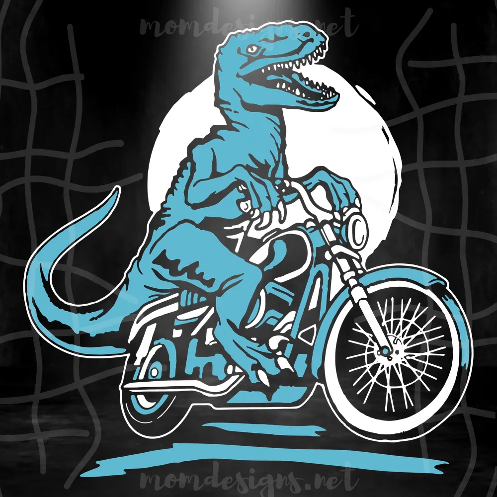 Raptor Dinosaur Bicycle Svg, Dinosaur Svg, Animal Svg, Dinosaur On Bike Svg