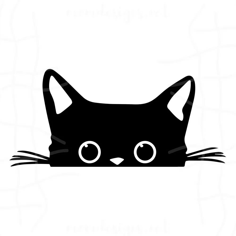Peeking Cat SVG files for Cricut, shirt design, Peeking face animal