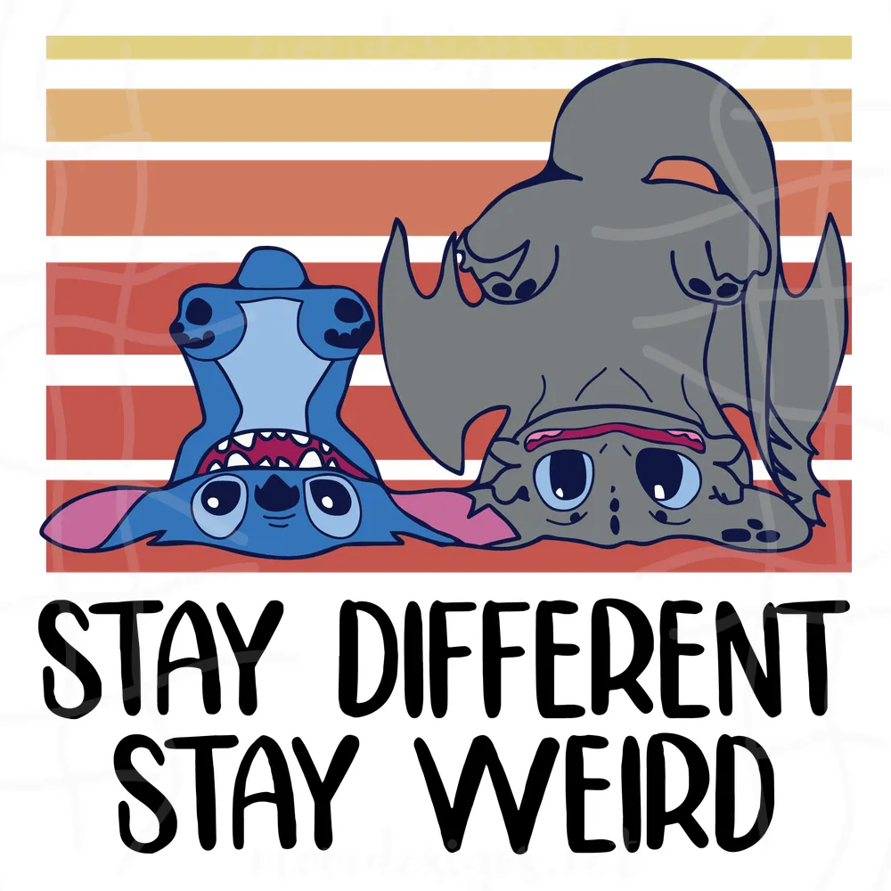 Stitch Toothless Handstand Svg, Stay Different Stay Weird Svg, Toothless The Dragon Svg