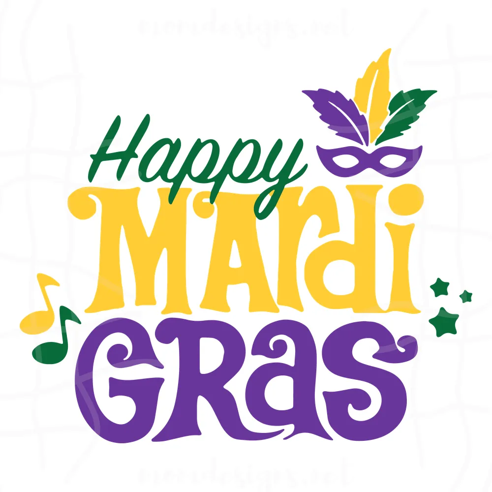 Happy Mardi Gras Svg, Mardi Gras Svg, Fat Tuesday Svg, Mardi Gras Carnival Svg