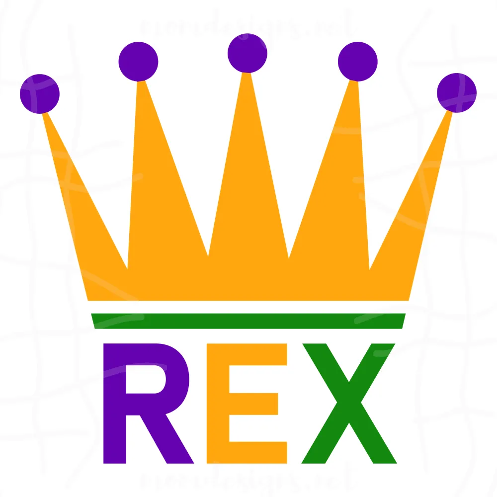 Mardi Gras SVG PNG, Shrove Tuesday Svg, Crown Rex Svg