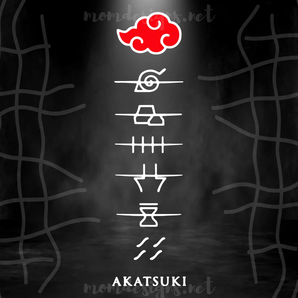 Akatsuki Cloud Naruto, Svg Png Dxf Eps Cricut Silhouette