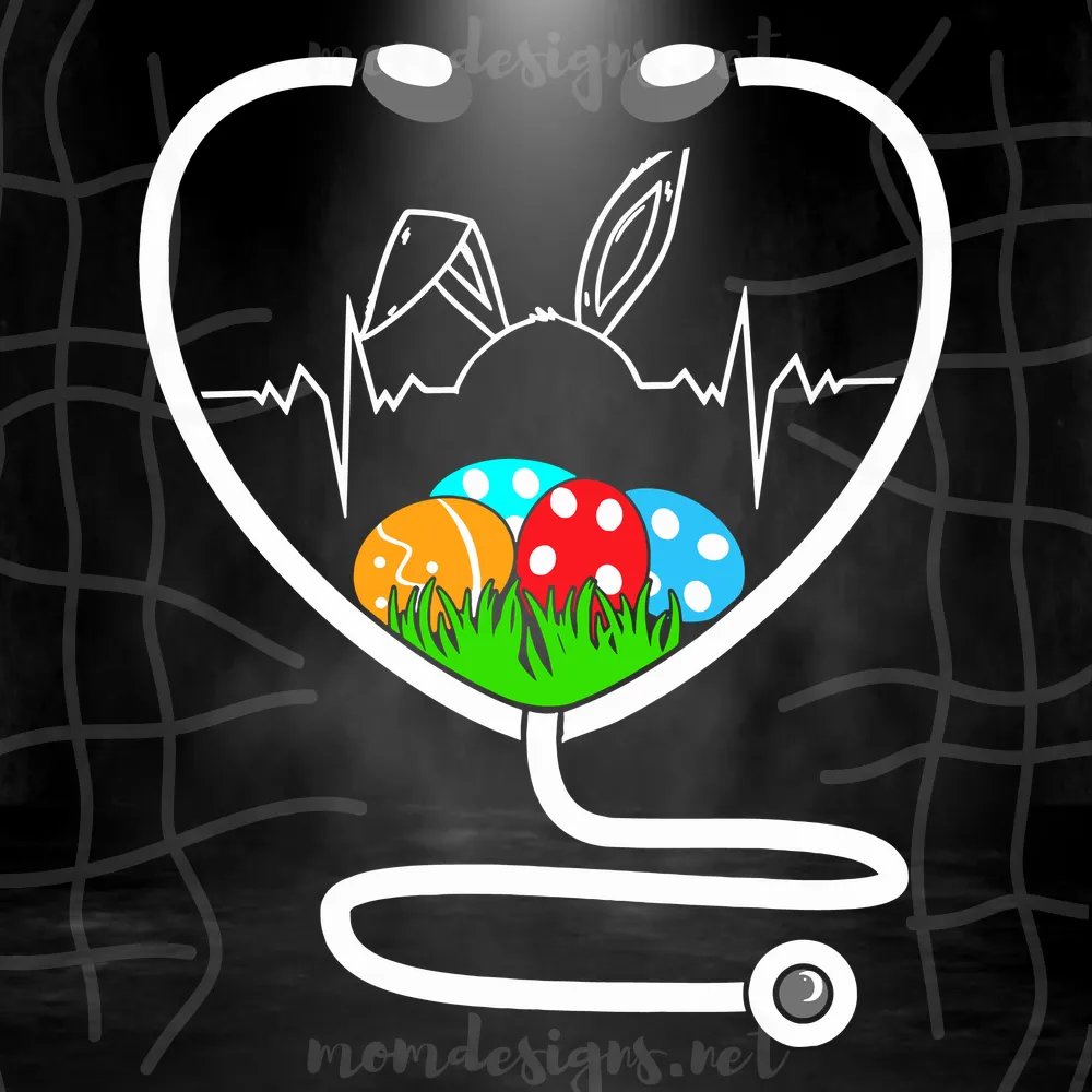 Stethoscope Nurse Doctor Easter Eggs Svg, Stethoscope Svg, Nurse Svg