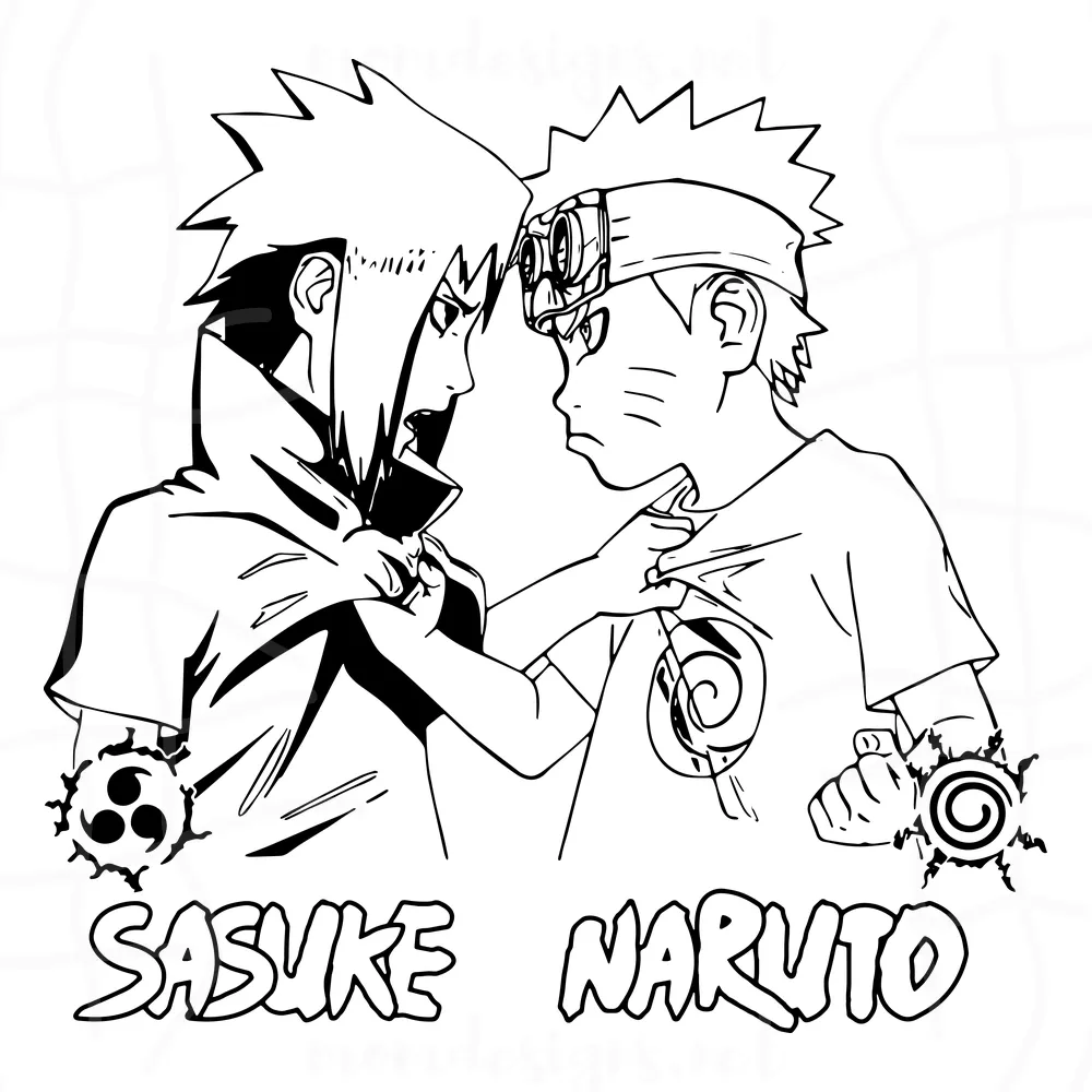 Naruto Vs Sasuke Svg, Naruto Svg, Sasuke Svg, Naruto Anime Svg, Manga Svg