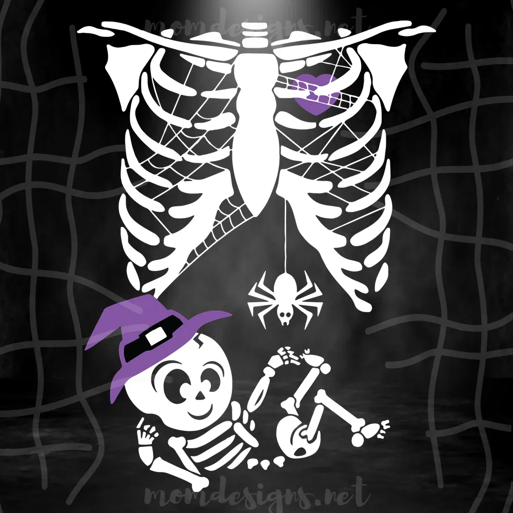Pregnant Skeleton Svg, Halloween Svg, Skeleton Svg, Skeleton Witch Svg