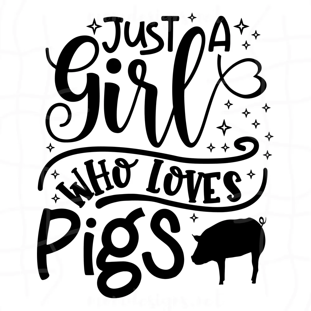 Pig svg, Pig Svg, Baby Girl Party, Pig Birthday Party, Loves Pigs, Country Girl, Digital Download, Animal svg