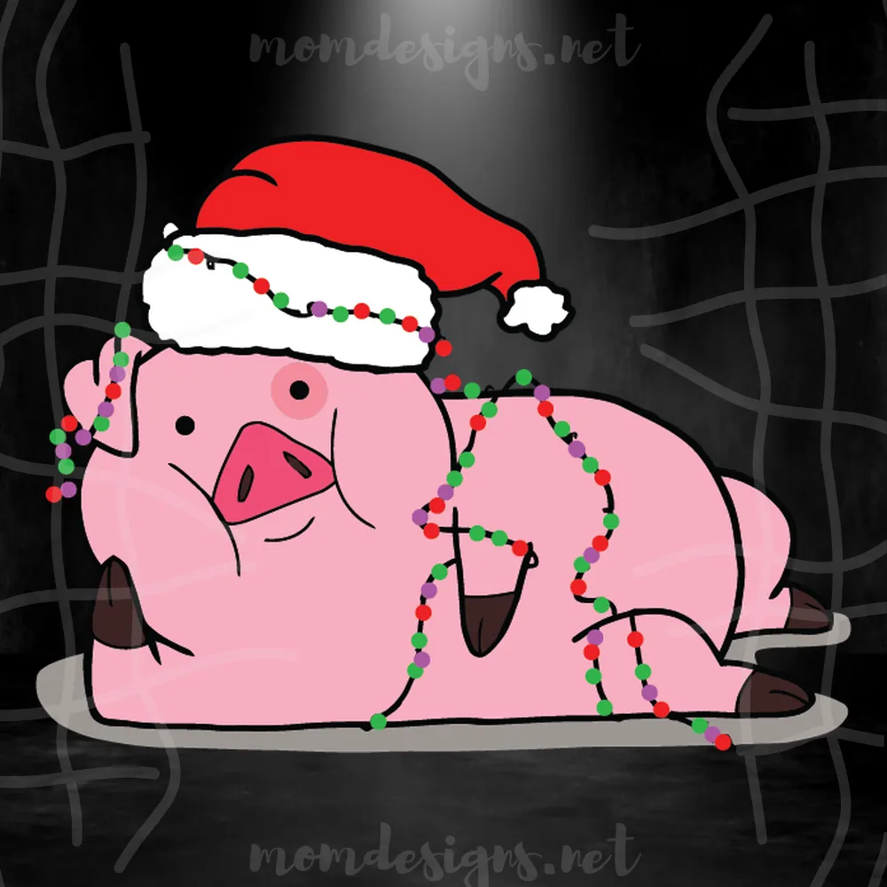 Pig Christmas Svg, Christmas Svg, Pig Svg, Santa Hat Svg, Pig Lovers Svg, Pink Pig Svg, Funny Pig Svg, String Lights Svg, Pig Gifts Svg, Animals Svg, Animal Gifts Svg, Christmas Holiday Svg, Christmas Gifts Svg, Merry Christmas Svg,