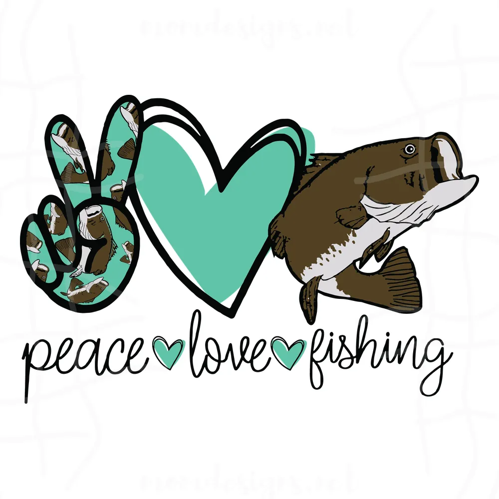 Peace Love Fishing Svg, Peace Svg, Fishing Svg, Peace Love Svg, Peace Sign Svg