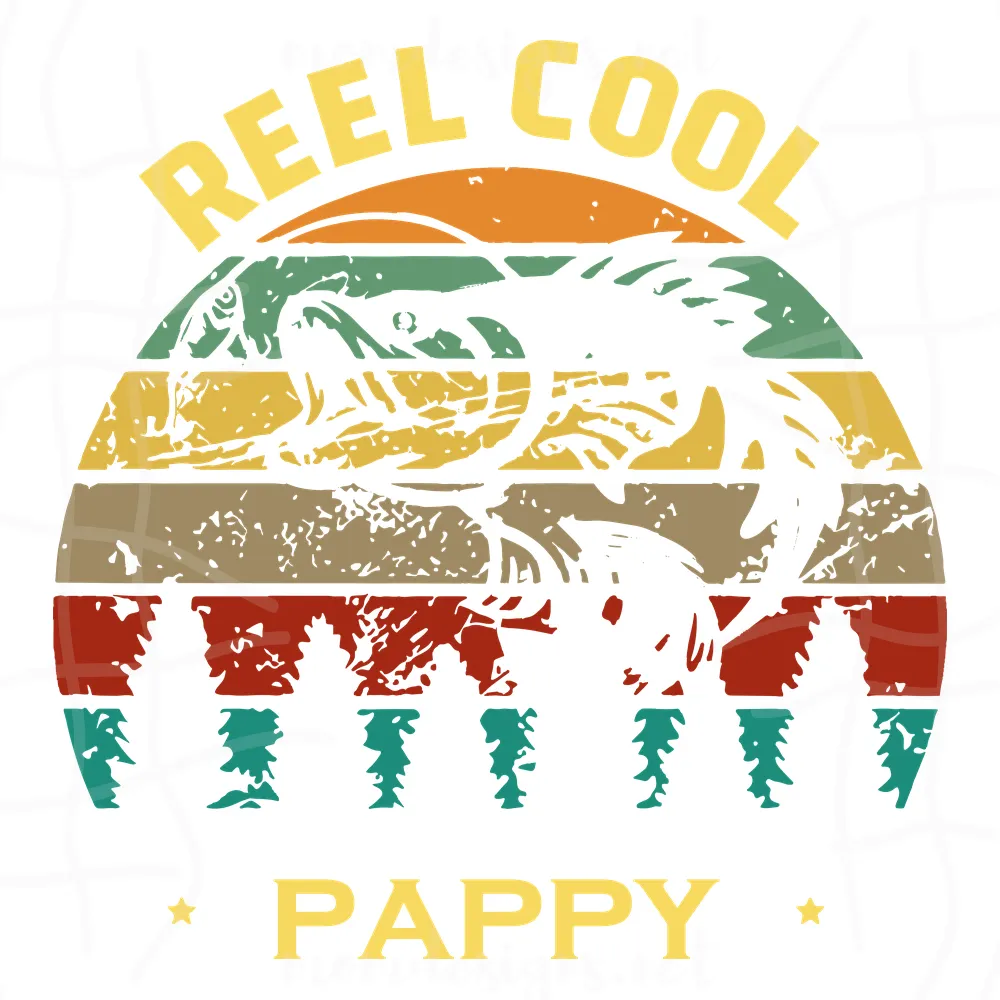 Reel Cool Papy Svg, Fathers Day Svg, Fishing Dad Svg, Dad Svg, Papy Svg, Fishing Svg, Reel Cool Dad Svg, Fisher Svg, Love Fishing Svg, Retro Fishing Svg, Vintage Pappy Svg, Fisher Pappy Svg
