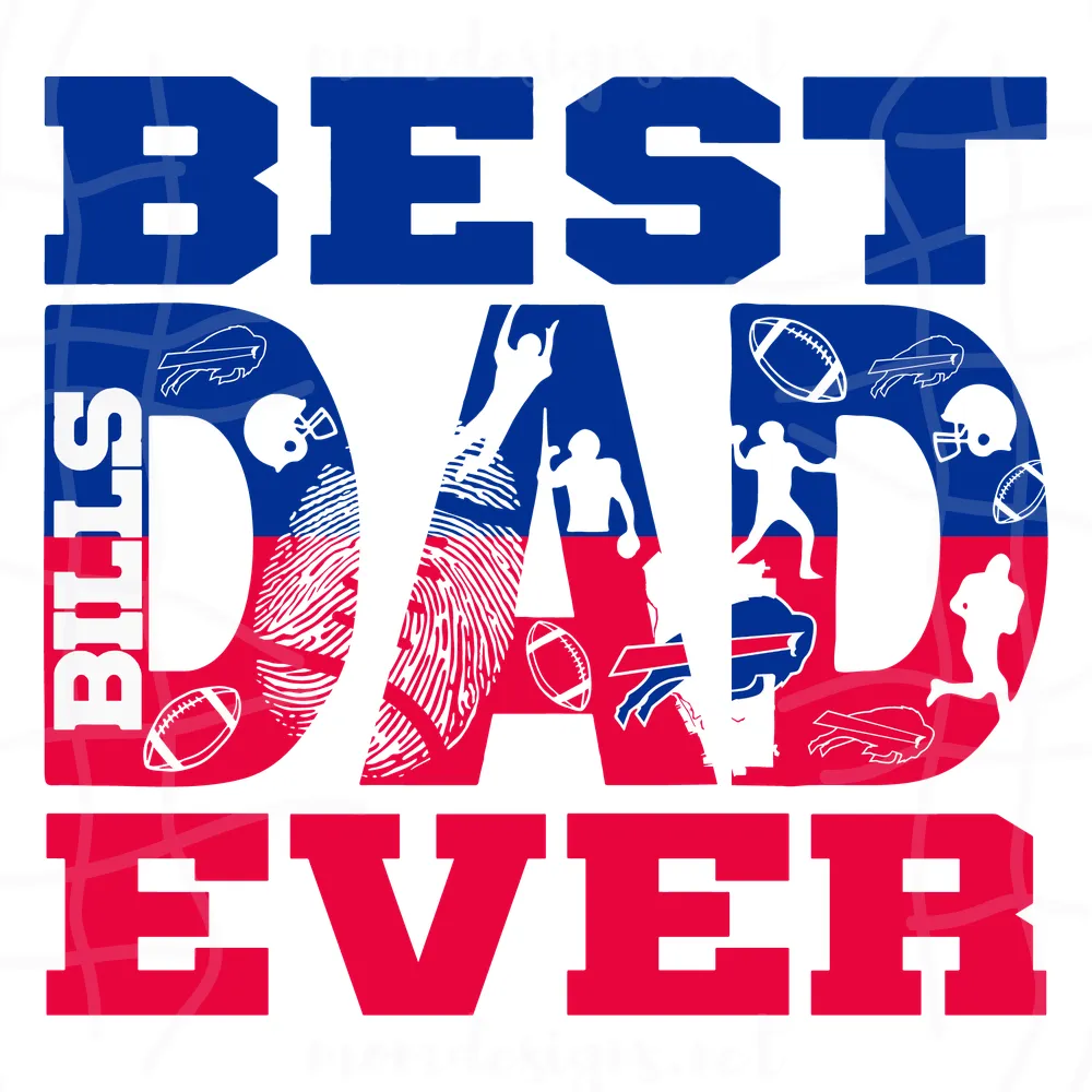 Best Dad Ever Buffalo Bills Svg, Best Dad Ever Svg, Trending Dad Nfl Svg