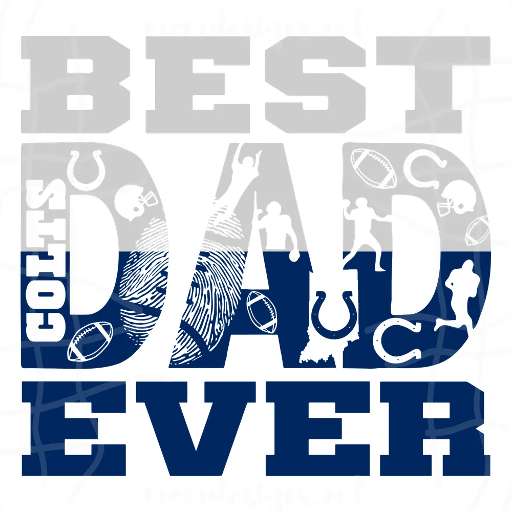 Best Dad Ever Indianapolis Colts Svg, Best Dad Ever Svg, Trending Dad Nfl Svg