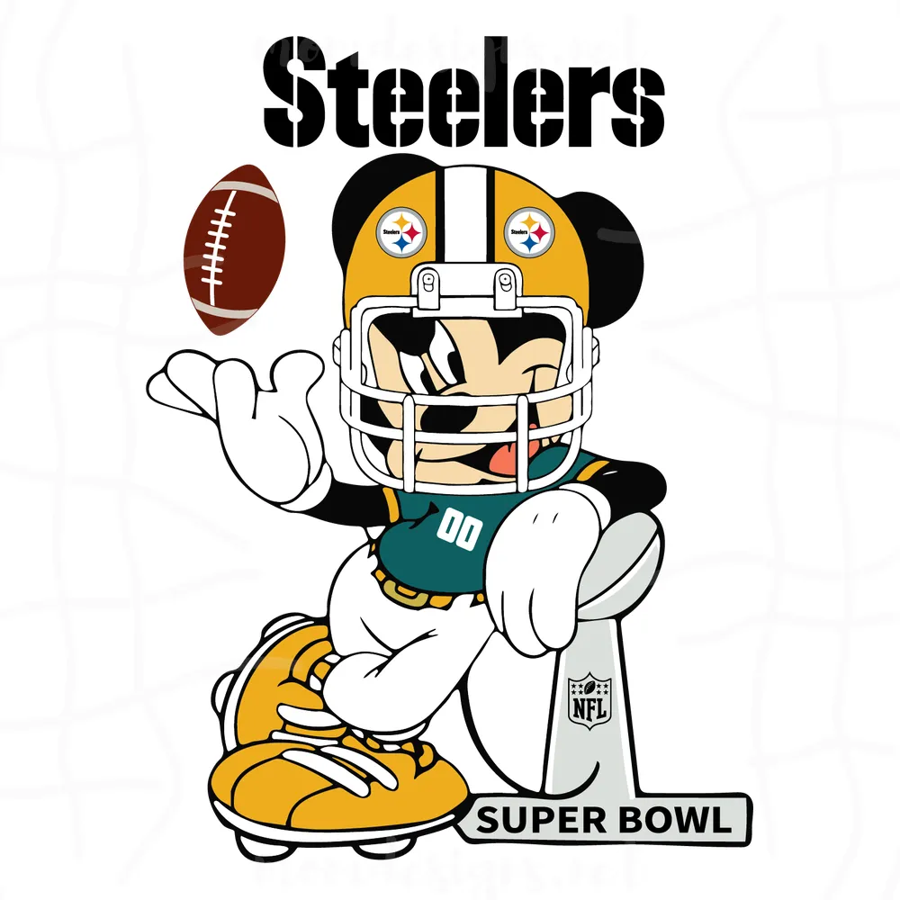 Mickey Mouse Pittsburgh Steelers Svg, Sport Svg, Pittsburgh Steelers Svg, Steelers Football Team, Steelers Svg, Pittsburgh Svg, Super Bowl Svg, Football Svg, Football Teams Svg, NFL Svg, NFL Teams