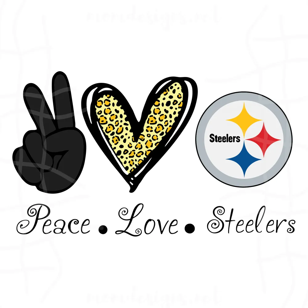 Peace Love Pittsburgh Steelers Svg, Pittsburgh Steelers Svg, Steelers Svg