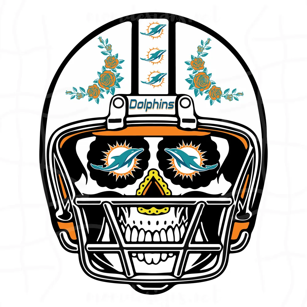 Sugar Skull Dolphin Svg, Sport Svg, Miami Dolphins Svg, Dolphins Svg, Miami Dolphins Svg, Super Bowl Svg, Miami Football, Football Svg, Football Teams Svg, NFL Svg