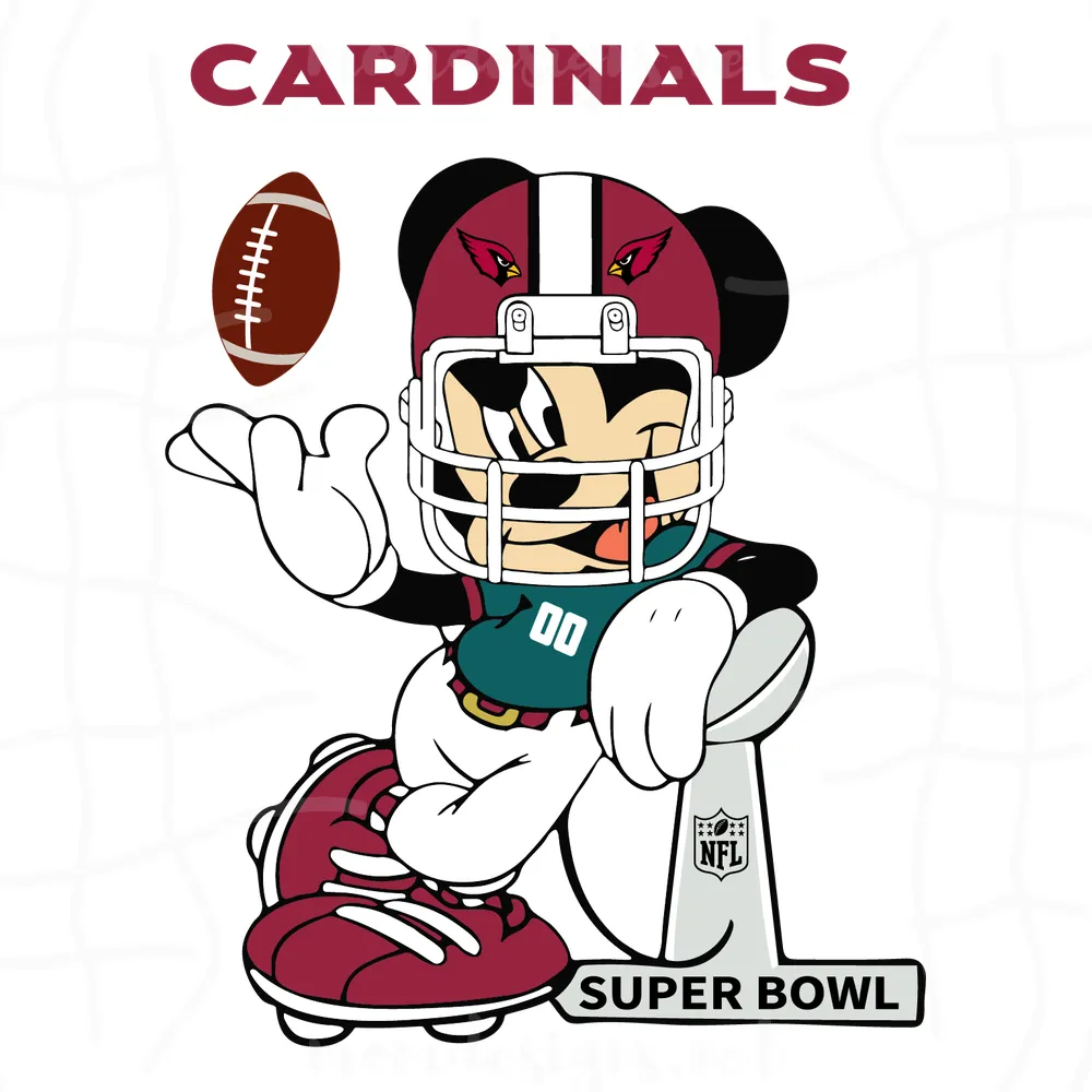 Mickey Mouse Arizona Cardinals Svg, Sport Svg, Arizona Cardinals Svg, Cardinals Football Team, Cardinals Svg, Arizona Svg, Super Bowl Svg, Arizona Football Svg, Cardinals Logo Svg, Cardinals Fan, NFL Teams