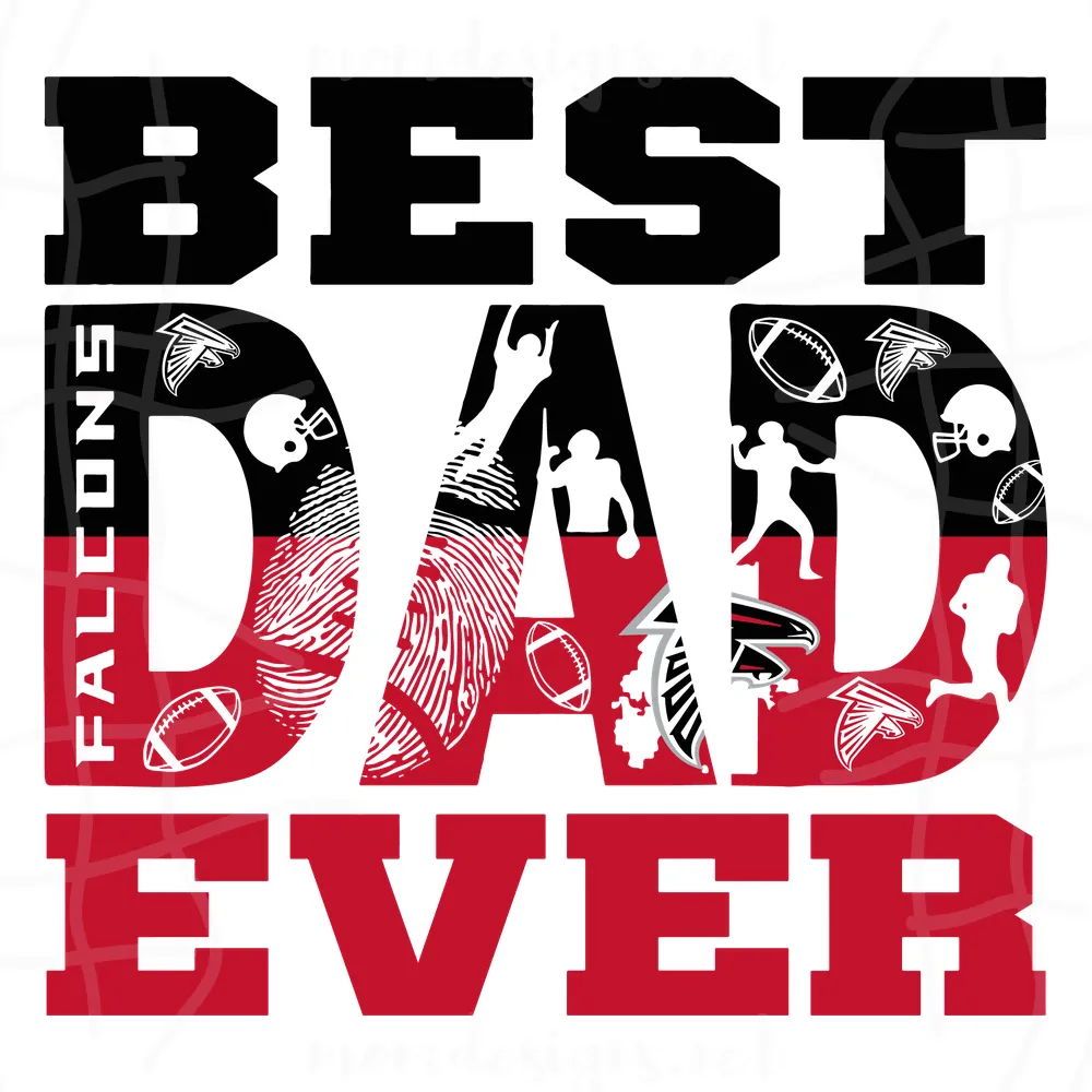 Best Dad Ever Atlanta Falcons Svg, Best Dad Ever Svg, Trending Dad Nfl Svg