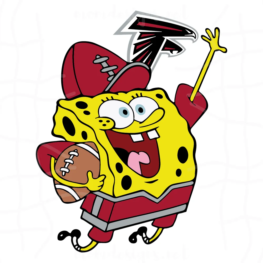 Atlanta Falcons Football Spongebob Svg, Sport Svg, Atlanta Falcons Svg, Falcons Football Team, Falcons Svg, Falcons NFL Svg