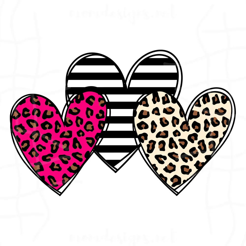 Valentine Hearts Svg, Hearts Svg, Leopard Heart Svg, Pink Leopard Svg