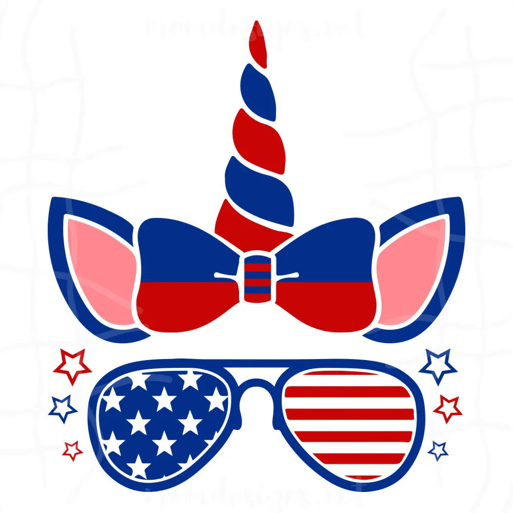 Unicorn With Glasses America Svg, Unicorn 4th Of July Svg, Independence Day Svg, Unicorn Svg, Unicorn With Glasses Svg, Patriotic Svg
